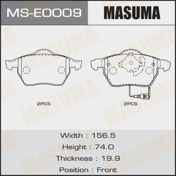 MASUMA MS-E0009 - Set saboti frana aaoparts.ro