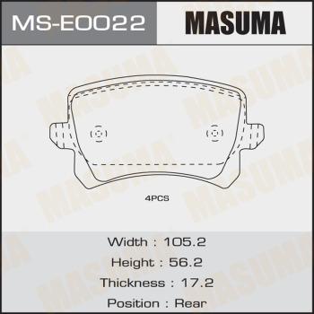 MASUMA MS-E0022 - Set saboti frana aaoparts.ro
