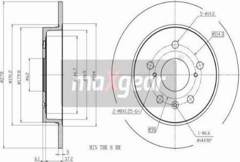 Maxgear 19-3350 - Disc frana aaoparts.ro