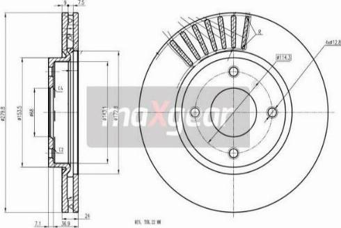 Maxgear 19-3353 - Disc frana aaoparts.ro