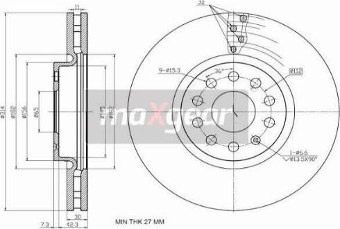 Maxgear 19-3215 - Disc frana aaoparts.ro