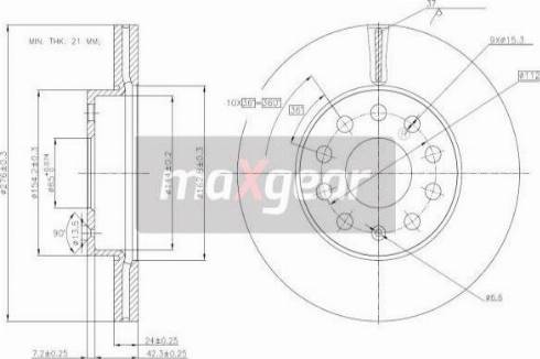 Maxgear 19-3238 - Disc frana aaoparts.ro