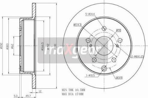 Maxgear 19-2466MAX - Disc frana aaoparts.ro