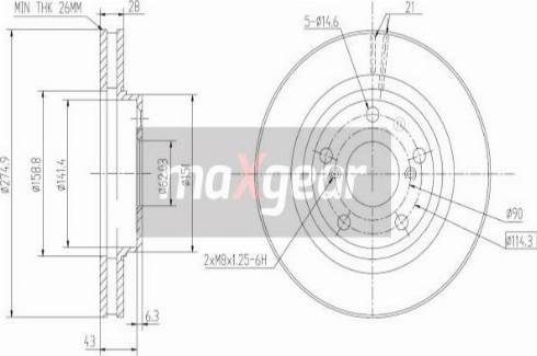 Maxgear 19-2562 - Disc frana aaoparts.ro