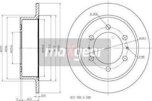 Maxgear 19-2526 - Disc frana aaoparts.ro