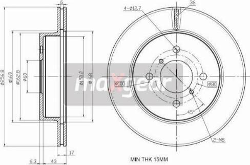 Maxgear 19-2528 - Disc frana aaoparts.ro