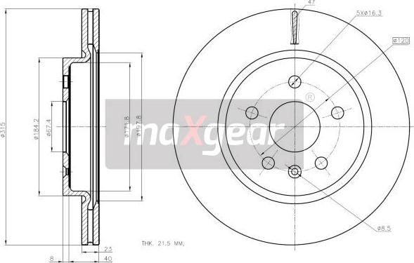 Maxgear 19-2368MAX - Disc frana aaoparts.ro