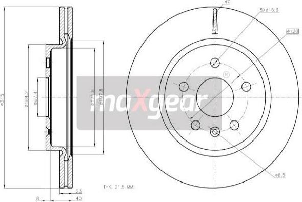 Maxgear 19-2368 - Disc frana aaoparts.ro