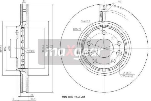 Maxgear 19-2363 - Disc frana aaoparts.ro