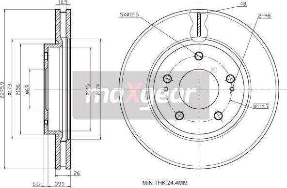 Maxgear 19-2388 - Disc frana aaoparts.ro