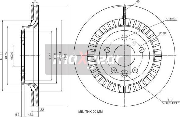 Maxgear 19-2335 - Disc frana aaoparts.ro