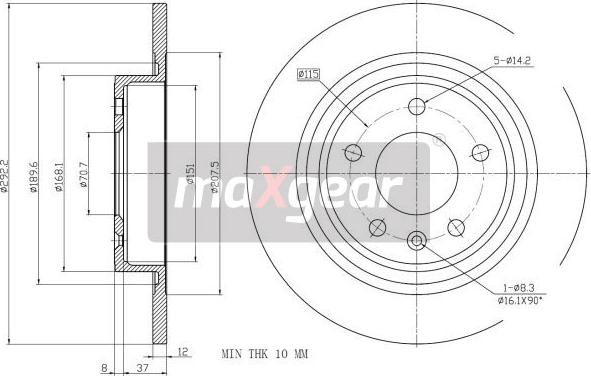 Maxgear 19-2331MAX - Disc frana aaoparts.ro