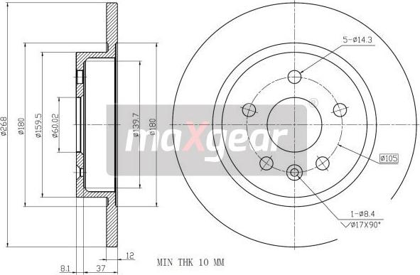 Maxgear 19-2333 - Disc frana aaoparts.ro