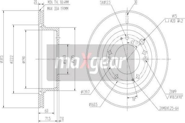 Maxgear 19-2372 - Disc frana aaoparts.ro