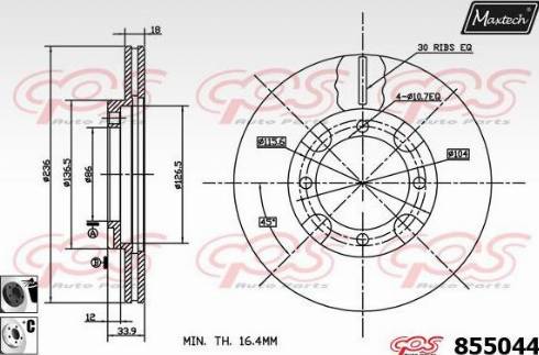 Maxtech 855044.6060 - Disc frana aaoparts.ro
