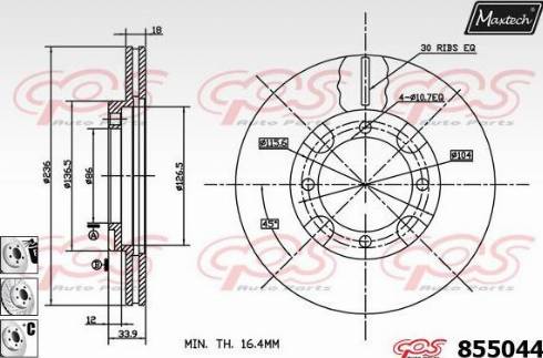 Maxtech 855044.6880 - Disc frana aaoparts.ro