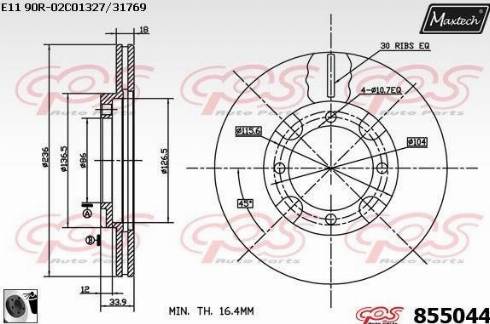 Maxtech 855044.0060 - Disc frana aaoparts.ro