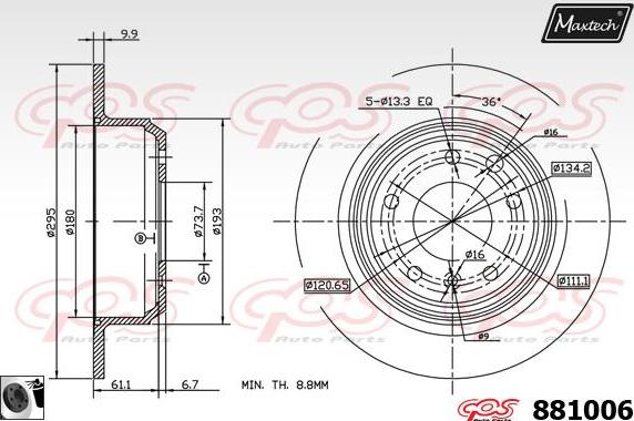 Maxtech 855045 - Disc frana aaoparts.ro