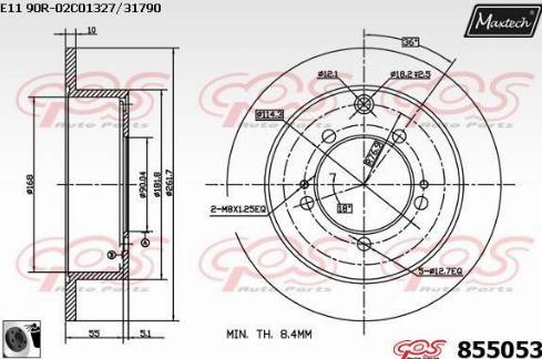 Maxtech 855053.0060 - Disc frana aaoparts.ro