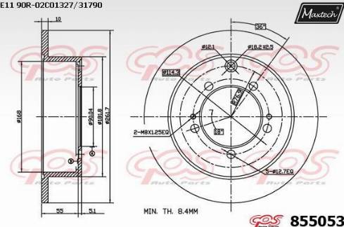 Maxtech 855053.0000 - Disc frana aaoparts.ro