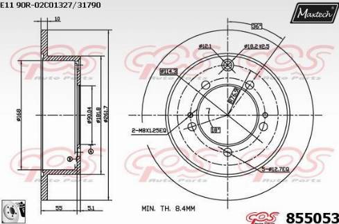 Maxtech 855053.0080 - Disc frana aaoparts.ro