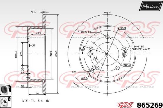 Maxtech 855004 - Disc frana aaoparts.ro