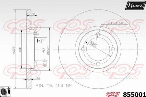 Maxtech 855001.0060 - Disc frana aaoparts.ro