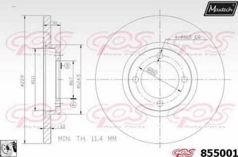 Maxtech 855001.0080 - Disc frana aaoparts.ro