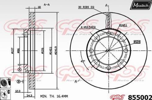 Maxtech 855002.6060 - Disc frana aaoparts.ro
