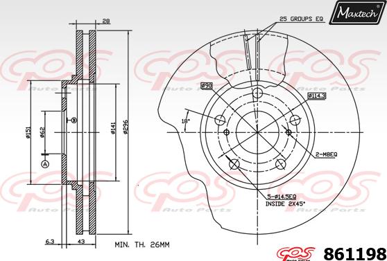 Maxtech 855002 - Disc frana aaoparts.ro
