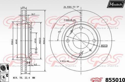 Maxtech 855010.6060 - Disc frana aaoparts.ro