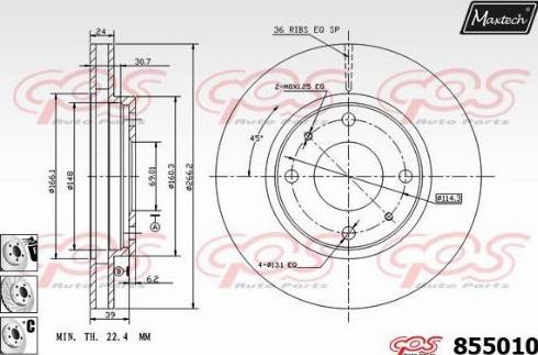 Maxtech 855010.6880 - Disc frana aaoparts.ro