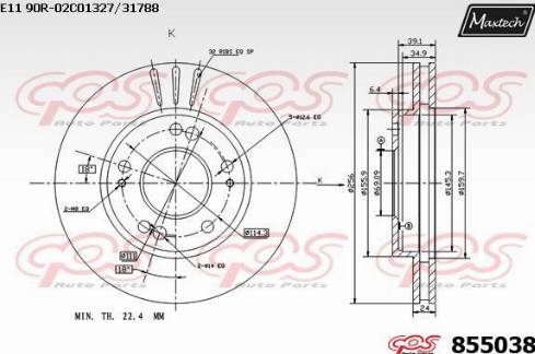 Maxtech 855038.0000 - Disc frana aaoparts.ro
