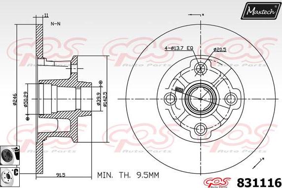 Maxtech 855100 - Disc frana aaoparts.ro
