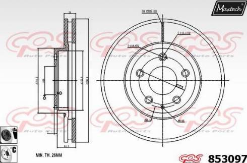 Maxtech 853097.6060 - Disc frana aaoparts.ro