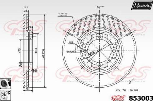 Maxtech 853003.6060 - Disc frana aaoparts.ro