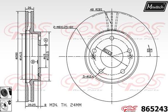 Maxtech 865203 - Disc frana aaoparts.ro
