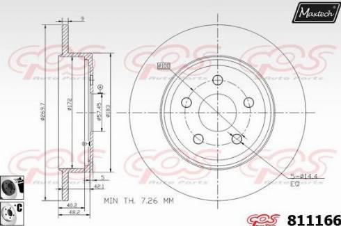 Maxtech 811166.6060 - Disc frana aaoparts.ro