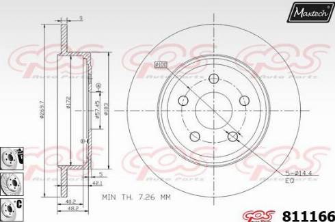 Maxtech 811166.6880 - Disc frana aaoparts.ro