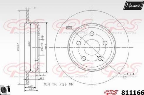 Maxtech 811166.0060 - Disc frana aaoparts.ro