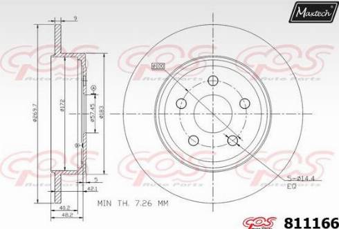 Maxtech 811166.0000 - Disc frana aaoparts.ro