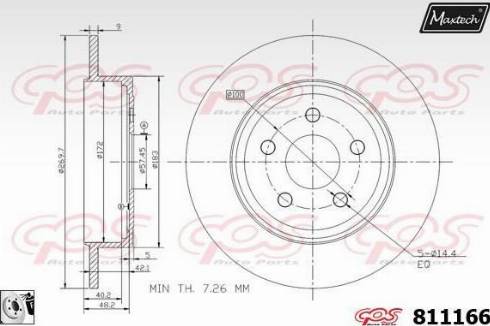 Maxtech 811166.0080 - Disc frana aaoparts.ro