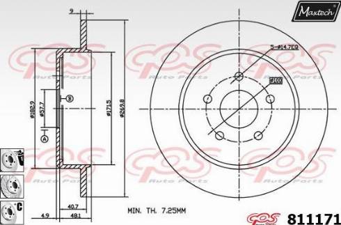 Maxtech 811171.6880 - Disc frana aaoparts.ro