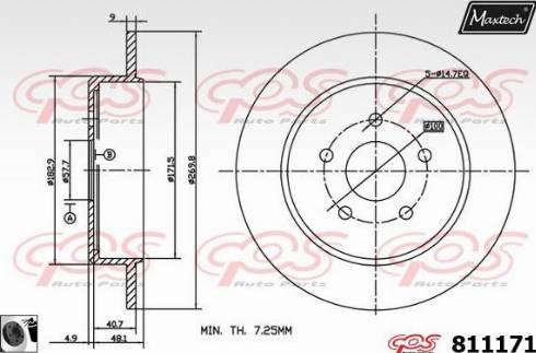 Maxtech 811171.0060 - Disc frana aaoparts.ro