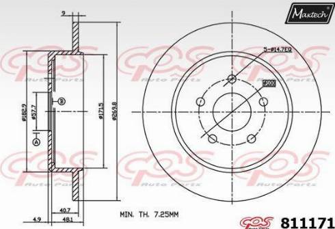 Maxtech 811171.0000 - Disc frana aaoparts.ro