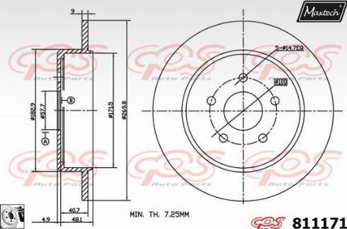 Maxtech 811171.0080 - Disc frana aaoparts.ro