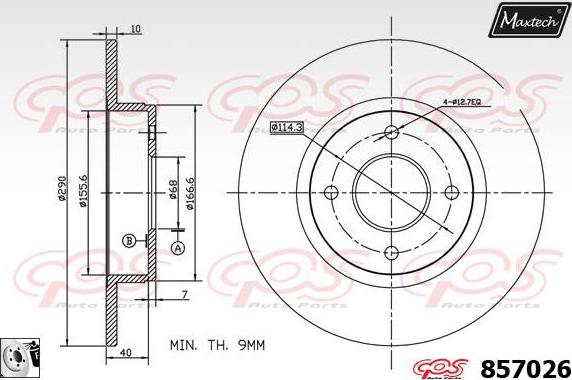 Maxtech 811171 - Disc frana aaoparts.ro