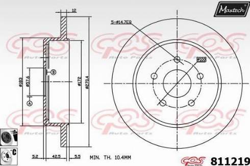 Maxtech 811219.6060 - Disc frana aaoparts.ro