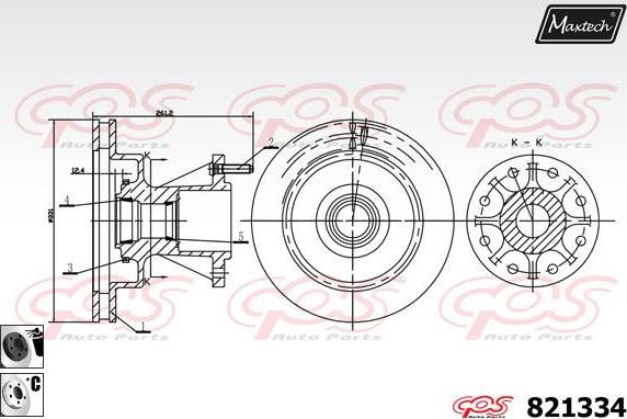 Maxtech 885506 - Disc frana aaoparts.ro