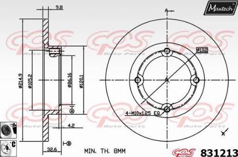 Maxtech 831213.6060 - Disc frana aaoparts.ro